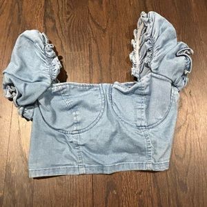 denim top